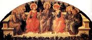 Fra Filippo Lippi Sts Francis,Lawrence,Cosmas or Damian,John the Baptist,Damian or Cosmas,Anthony Abbot and Peter Germany oil painting artist